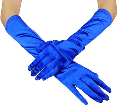 Weiße Brauthandschuhe – schicke und raffinierte Handschuhe | Handschuhe aus weichem Satin, perfekt für einen raffinierten Touch zu Ihrem Hochzeitsoutfit, lange Handschuhe aus Spitze, ideal für Ihre