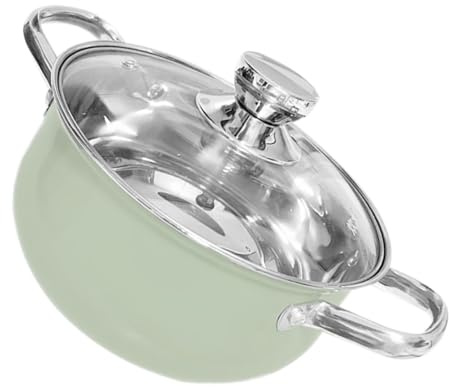 OFFSCH Stainless Steel Soup Cooking Pot with Double Handles, Large Capacity Stockpot Suitable for Induction and Gas, Easy Cleaning Kitchen Stew Pot for Everyday Use