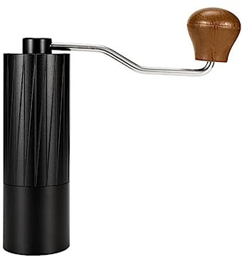 ASZHQUXIUAS Molinillo de café,Molinillo de café Manual, Molinillo Manual Duradero, Molinillo de café de Doble cojinete, Molinillo de café pequeño con manivela for el hogar(Black)