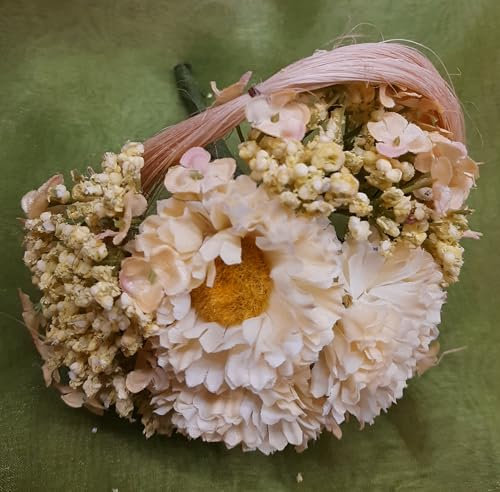 Generico Künstlicher Blumenstrauß mit weißen Gänseblümchen und Wildblumen, Blumenarrangement