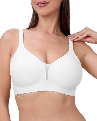 Channo Reggiseno Senza Ferretto con Scollo a V Profondo：Bralette Senza Cuciture a Copertura Totale Supporto e Comfort Quotidiano