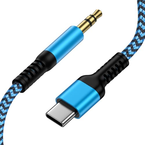 USB C auf Aux Kabel iPhone Auto,Typ C auf 3.5mm Klinke Aux Kabel Adapter | Aux zu USB C Audiokabel für iPhone 17/16/15 Pro/Pro Max/Plus,Samsung S25/S24Ultra/A55/A15,i Pad Pro,Auto-Lautsprecher