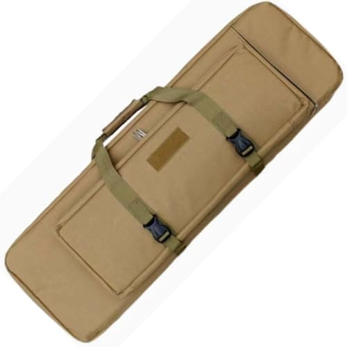 Gewehrtasche 2 langwaffen,Lange Jagdtasche, Taktischer Doppelgewehrkoffer, Jagdtasche für Luftgewehr, mit Justierbarem Schultergurt für Langwaffen Luftgewehr Gewehr Jagd(43in/110cm)