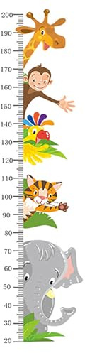 Galenecx Messlatte Wandtattoo, 20-200 cm Höhe Diagramm Wandaufkleber | Kind Wald Tiere WandaufkleberMesslatte Wandtattoo, Wall stickers Selbstklebend, für Kinderzimmer Und Wohnzimmer