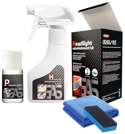 Ogas Headlight Restoration Kit, Removes Yellowing & Oxidation, Extremely Hydrophobic, Maximum Gloss & Shine for All Vehicles