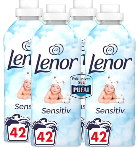 Weichspüler – Sensitiv – 42 WL – 882 ml – 4er Pack – Für sanfte & hautfreundliche Wäsche