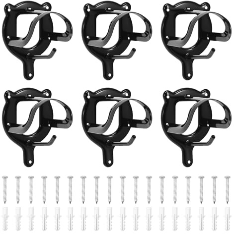 Fyeme 6 Stück Trensenhalter Pferd Metall Sattelhalter mit Rohr Schrauben Langlebig Nicht Leicht Verformen Aufbewahrung Zubehör Sattelhalter Wand für Stall Garage Veranda Bauernhof Scheune