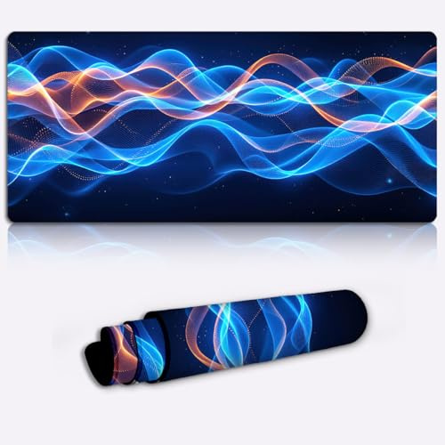 waves of energy Gaming Mouse Pad Non-Slip Rubber Base Pad Office Home Novelty Printed Desk Accessory Laptop Desktop Printed Art Ergonomic 600 * 350 * 4mm