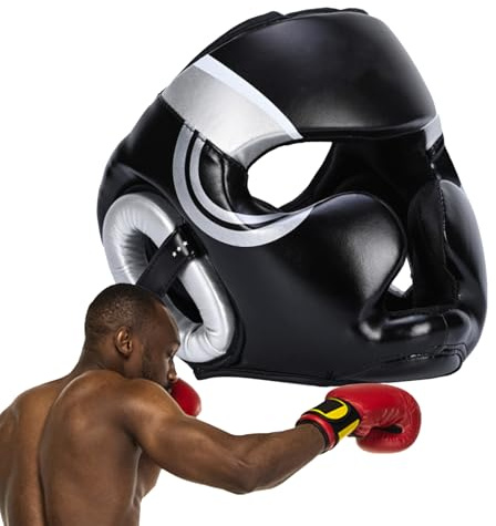 Protezioni per la testa da boxe, protezione integrale per boxe, protezione completa per lo sport, boxer, per adulti, kickboxing, sparring, marziali, karate