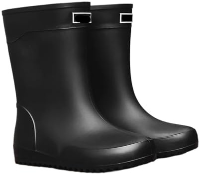Gummistövlar Halkfria gummistövlar i PVC-gummi, flerfärgade, storlek 39-44, EU(Black,40 EU)