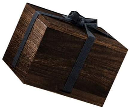 Anneome Retro Paulownia Holzkasten Klein mit Deckel Karbonisierte Holzbox in Braun Japanische Geschenkverpackung für Schmuck und Kleinteile