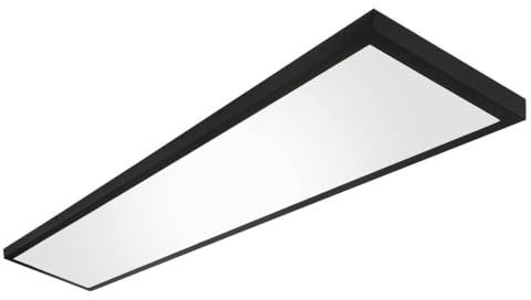 Backlit LED Panel 2in1 Aufbau-/Einbau-Deckenleuchte schwarz 120x30cm 40W neutralweiß 4000K 4000lm IP20 L1195xB295xH38mm