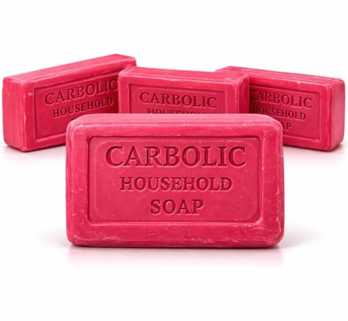Traditional Carbolic Soap Pack of 3 x 125g Bars – Antibacterial, Antifungal & Traditional Antiseptic Soap for Hands, Skin & Household Use