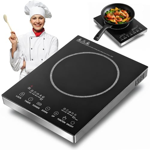 Dibaful Ce/rankochfeld 3500W Ce/ranfeld Tragbares Touch Steuerung Kochfelder | 6 Modi 9 Stufen Leistung 1 Minute 3 Stunden Timer Funktion Herdplatte 1 Platte Kochfeld
