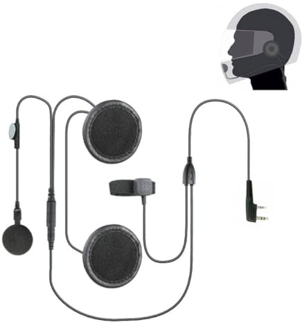 BAOFENG headset för motorcykelhjälm med mikrofon, 2-pin K-kontakt