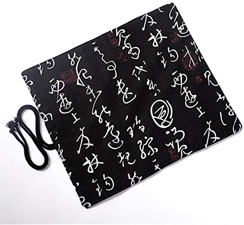 DUBENS 20 Löcher Klassisch Pinsel Mäppchen Aquarell Federmäppchen Briefpapier Beutel Rolle Stifthalter Etui Leinwand Wasserdicht (Kalligraphie)
