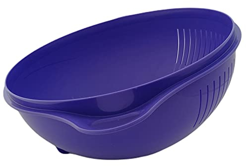 Tupperware Rührschüssel Maximilian 3,75 L lila Sieb