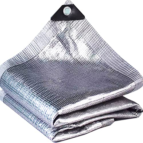 Auto Schattennetz für Hunde,99% Aluminet Schattennetz mit Ösen,Anti-UV Sonnenschutz,Hitzeschutz Alunetz für's Auto,Alunetz Reduziert Hitze im Auto,Stay Cool (4x6m)
