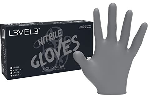 L3 Gloves Guantes de nitrilo (Pack de 100) Unisex Adulto