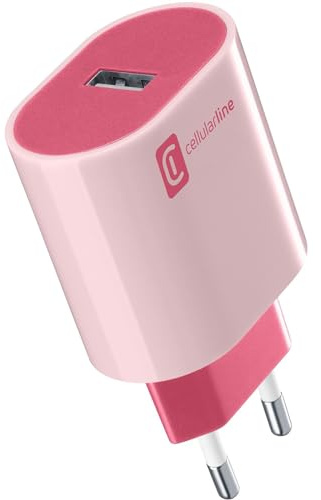 Cellularline | USB Charger #Stylecolor - Universal | Caricabatterie da rete12W colorato
