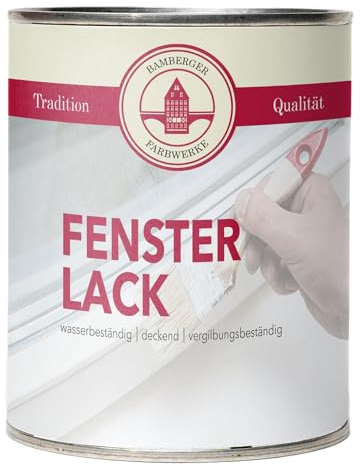 Bamberger Farbwerke Fensterlack Holzlack Möbellack Holzfarbe (für Innen- und Außen) (Dunkelbraun glänzend, 2,5L)