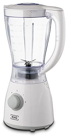 KHG Standmixer STA-350W, 1,5 Liter Mixer, Smoothie Maker, Ice Crusher, Blender | 4-fache Edelstahlmesser, 350 Watt, 2 Geschwindigkeitsstufen und Impulsfunktion