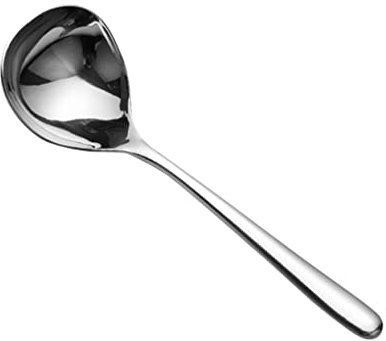 ABOOFAN Stainless Steel Soup Spoon Round Shape Long Handle for Cooking Serving Camping Picnicking