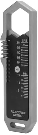 Jectse EDC Adjustable Wrench, K1012 EDC Ratchet Wrench for Multitools 3/16 to 3/4 Inches and 5 to 19mm, Detachable Stainless Steel Pocket Wrench for Maintenance