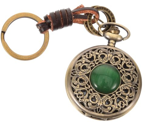 WRITWAA Vintage Taschenuhr Braun aus Legierung für Damen und Herren Retro | Digitale Taschenuhr, Leichtes Design mit Präziser Zeitanzeige, Vintage Digital Taschenuhr
