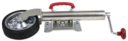 Anschraubbarer Wagenheber mit drehbarer Deichsel – drehbarer Anhängerheber, Anhängerheberrad, Bootsanhänger, Hochleistungs-Anhängerhalterung, 20 cm Eisenrad, Tragfähigkeit 700 kg (A-Farbe, 10 Zoll Hu