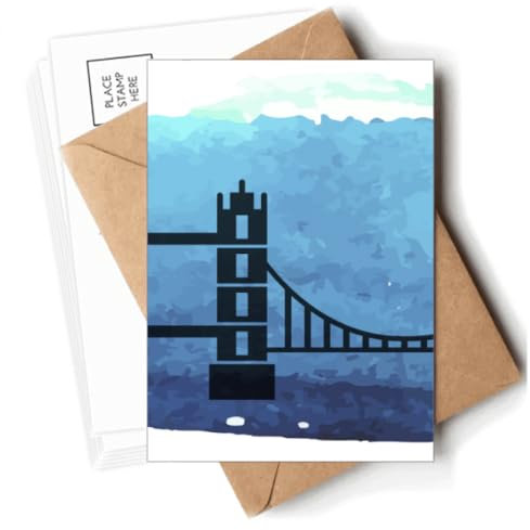 Tower Bridge Postkarten, Briefumschläge, London, England, Großbritannien, blanko, Notizkarten, Versand