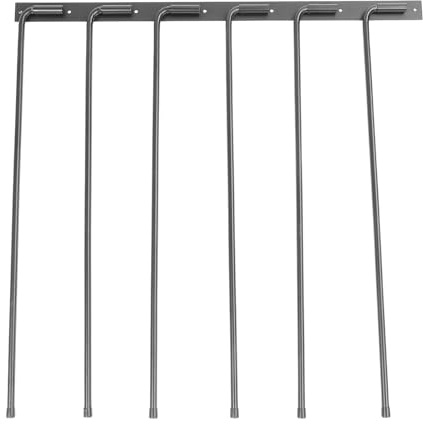 Heavy Duty Saddle Pad Rack, 180 Degree Swing Out Wall Mount Saddle Blanket Rack with 6 Hooks Horse Pad Holder, Convenient Swing Rods for Horse Harness Storage, Equipped with Quick Assembly Screws