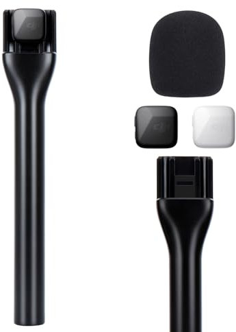 SUNMON Impugnatura per Microfono DJI Mic Mini e Rode- Set di Adattatore per Microfono Portatile per DJI Mic Mini con Filtro Antipop, Supporto per Microfono Lavalier per Intervista Reportage