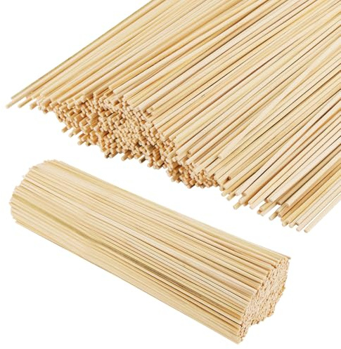 MUKLEI 1000 PCS 16 Inch Bamboo Sticks, Wood Skewers, Wooden Sticks for Flower Bouquet, Crafts, Indoor and Outdoor Plants, Grilling