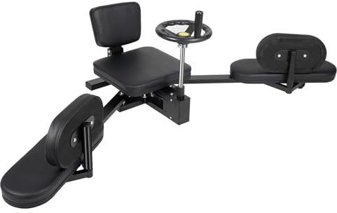 Spagattrainer 180° Streckwinkel Beinstretcher Beinspreizer Beinpresse Fitnessgerät Beinbeuger Beinstrecker Belastbarkeit 100Kg Split Machine Mit 2 Gelenkschutz-Kissen , Rückenlehnen-Kissen , Handrad