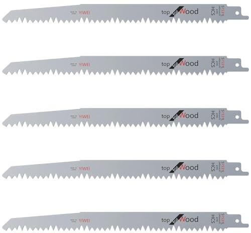 Riloventa 5 Pièces Lames de Scie à Métaux pour le Travail du Bois, Lame de Scie Sabre, Accessoires Scie Alternative, Lame de Scie Alternatives, Jeu de Lames de Scie Sabre, pour Bois, Plastique et Mét