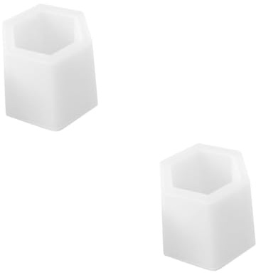 HOMSFOU 2 Pièces Moule Silicone Hexagonal pour Porte Stylo Diy Résine Époxy Organisateur de Bureau et Boîte de Rangement Parfait pour Bricolage et Décoration