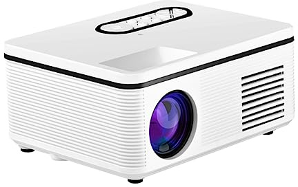 Angoily Miniproyector Portátil De Led para Exteriores Reproductor Multimedia para Entretenimiento Casa Enchufe Europeo