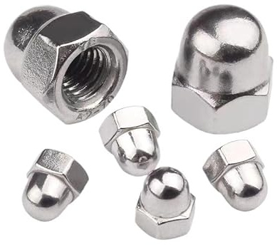 Tuercas con brida, tuercas hexagonales Tuerca hexagonal completa, tuerca de bellota, cabeza de cúpula, acero inoxidable 304, M3-M20, 20 piezas(M20)