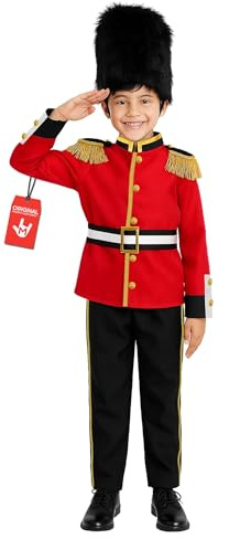 Morph British Guard Costume, Royal Guard Costume Kids, Kids Dress Up British Soldier, Book Day Costumes For Boys, 7-9 Years