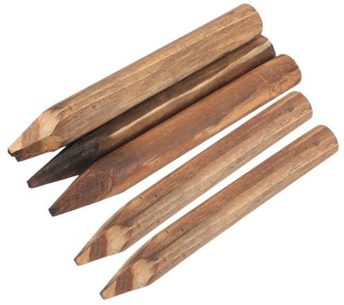 Clôture en Bois pour Pelouse 6 Pièces Marron, Bordure Décorative