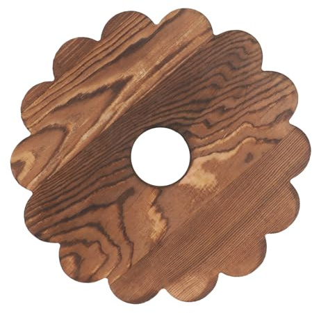 Homoyoyo Support Roulant pour Pots De Fleurs en Bois Épais Plateau Rond Bac Étanche Et 4 roulettes Universelles Déplacement Simple pour Intérieur Et Extérieur 20 Cm