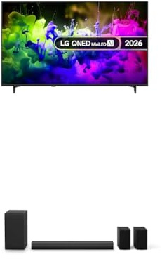 LG 55QNED7EB3C 55-Inch QNED MiniLED AI 4K UHD Smart TV bundle with US40TR Soundbar with Wireless Subwoofer & Surround Sound 4.1 channel, 400W