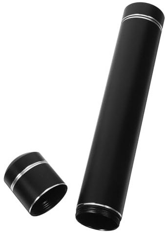 INOOMP Portasigari Tascabile in Lega di Alluminio Nero per Sigaro | Custodia da Viaggio, Protezione Antiurto, Uso Quotidiano e Trasferta, Design Elegante e Compatto