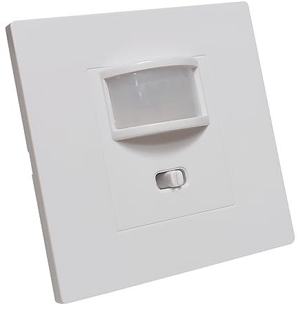 LED ATOMANT Détecteur de Mouvement Encastrable avec Capteur Lumineux | Portée 10 m, Capteur de luminosité réglable, Dimensions standard compatibles avec boîte murale