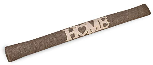 Beautissu Zugluftstopper 90 cm lang Tuuli - 1 kg Windstopper als Türvorleger, Haustür Rolle und Kälteschutz Luftstopper - Luftzugstopper Home Zugluft Stopper in Braun