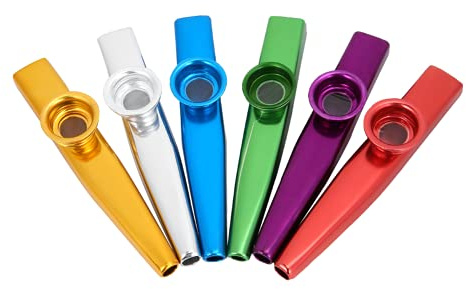 Cuque Verrückter Holz Kazoo Set, mit 5 Flötenmembranen zum Spielen und Lernen Weihnachten Thanksgiving Geburtstagsgeschenk für Kinder und Erwachsene für Anfänger und Musiker