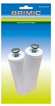 MICEL 91778 Lot de 2 butées de volet roulant avec vis en métal 6 métriques en plastique blanc 60 x 20 mm