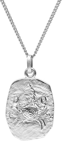 trendor Sternzeichen Krebs Halskette Silber 925 15330-07 | eleganterTierkreiszeichen Anhänger für Damen oder Herren, Halsschmuck aus Sterlingsilber