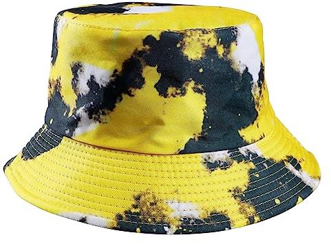 MILAKOO Damen Fischerhut Tie-Dye Eimer Hut Herren Frauen Faltbarer Reversibel Doppelseitiger Sommerhut für Outdoor Sonnenschutz
